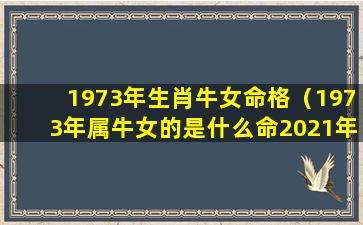 1973年生肖牛女命格（1973年属牛女的是什么命2021年运势）