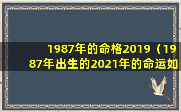 1987年的命格2019（1987年出生的2021年的命运如何）