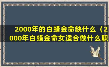 2000年的白蜡金命缺什么（2000年白蜡金命女适合做什么职业）