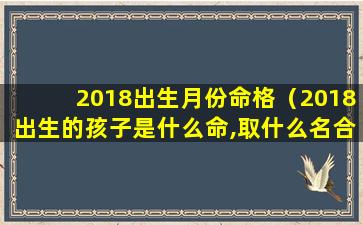 2018出生月份命格（2018出生的孩子是什么命,取什么名合适）