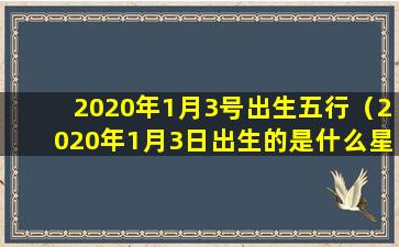 2020年1月3号出生五行（2020年1月3日出生的是什么星座）