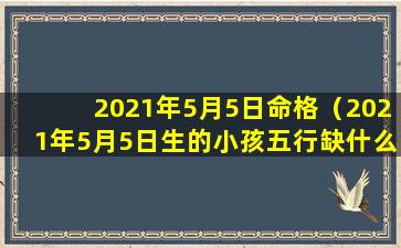 2021年5月5日命格（2021年5月5日生的小孩五行缺什么）