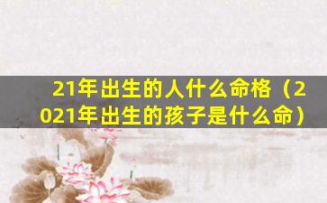 21年出生的人什么命格（2021年出生的孩子是什么命）