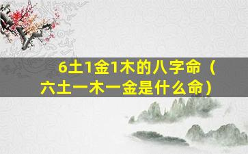 6土1金1木的八字命（六土一木一金是什么命）