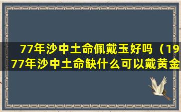 77年沙中土命佩戴玉好吗（1977年沙中土命缺什么可以戴黄金吗）