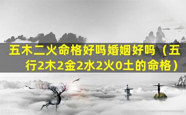 五木二火命格好吗婚姻好吗（五行2木2金2水2火0土的命格）