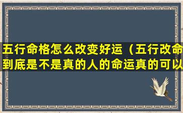 五行命格怎么改变好运（五行改命到底是不是真的人的命运真的可以改吗）