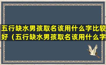 五行缺水男孩取名该用什么字比较好（五行缺水男孩取名该用什么字比较好呢）