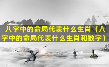 八字中的命局代表什么生肖（八字中的命局代表什么生肖和数字）