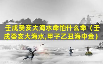 壬戌癸亥大海水命怕什么命（壬戌癸亥大海水,甲子乙丑海中金）