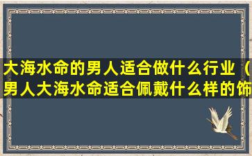 大海水命的男人适合做什么行业（男人大海水命适合佩戴什么样的饰品）