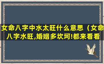 女命八字中水太旺什么意思（女命八字水旺,婚姻多坎坷!都来看看吧）