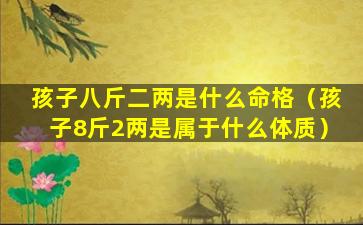 孩子八斤二两是什么命格（孩子8斤2两是属于什么体质）