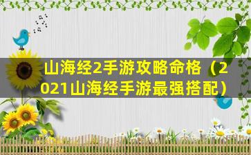 山海经2手游攻略命格（2021山海经手游最强搭配）