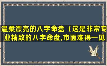 温柔漂亮的八字命盘（这是非常专业精致的八字命盘,市面难得一见）