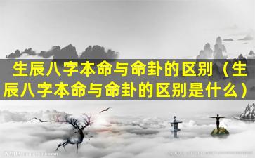 生辰八字本命与命卦的区别（生辰八字本命与命卦的区别是什么）