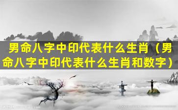 男命八字中印代表什么生肖（男命八字中印代表什么生肖和数字）