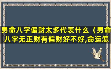 男命八字偏财太多代表什么（男命八字无正财有偏财好不好,命运怎么样）